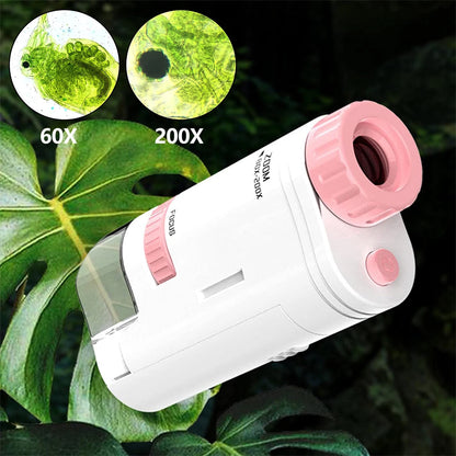 Compacte Elektrische Zakmicroscoop met LED | HD Microscoop voor Kinderen